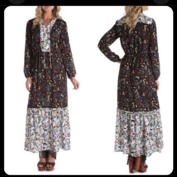 Wrangler Dresses Wrangler Animal Floral Western Dress Contrast